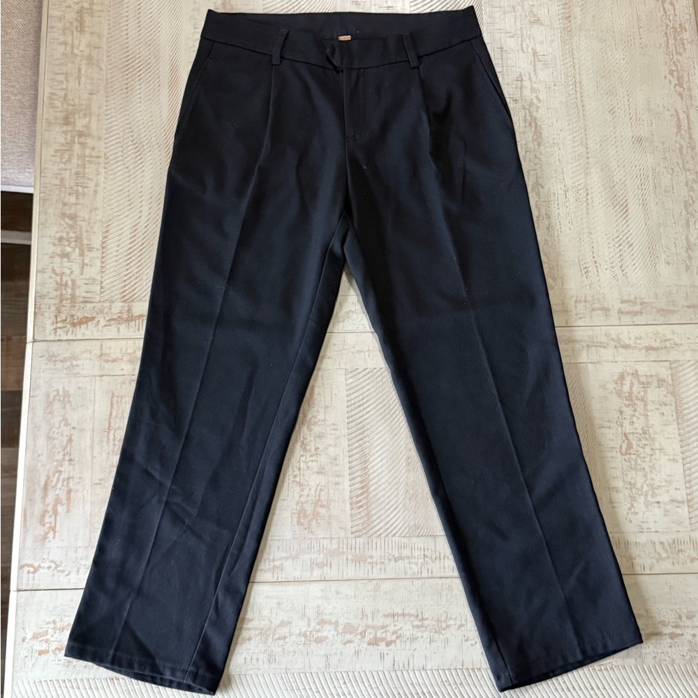 Free People Straight Leg Pleated Office Dress Trousers - Size 0